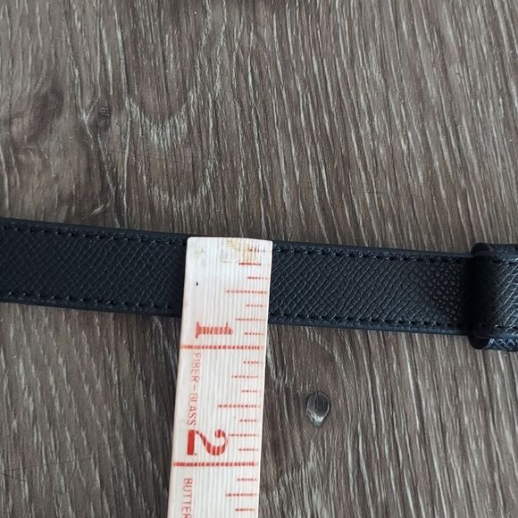 Black Skinny Adjustabla Waist Lock Belt 43" Long - Picture 5 of 5